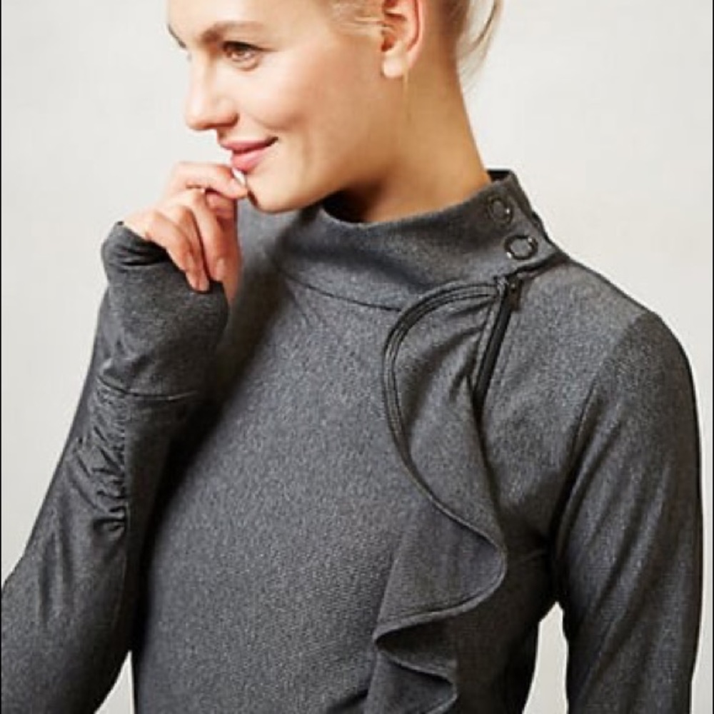 Anthropologie Pure + Good Ruffle Jacket - Picture 5 of 6